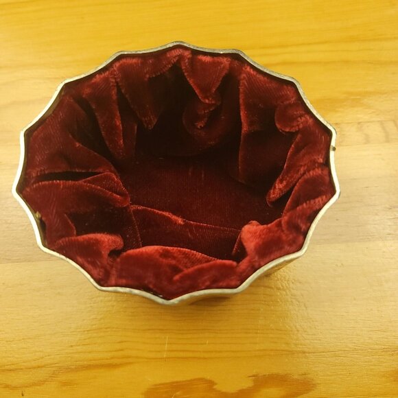 Vintage Godinger Sliver Plate Velvet Lined Trinket Box Jewelry‎ Caddy / Lid 1991 - Picture 2 of 13